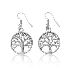 New Woman’s 925 Sterling Silver Tree Of Life Boho Handmade Drop Dangle Earrings